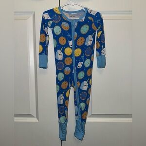 Little Sleepies Blue Milk and Cookies Pajamas